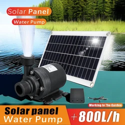 800L/H Water Pump 12V Solar Panel Power Bank  Set Ultra-quiet Submersible Water Pump Motory Fish Pond Garden Fountain Decoration