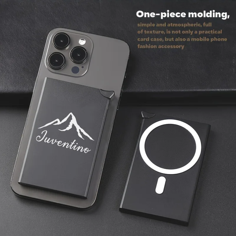 Personalized Name RFID Blocking Phone Card Holder Customized Magnetic Card Wallet Unisex Suitable Phone Cases Card Phone BackBag