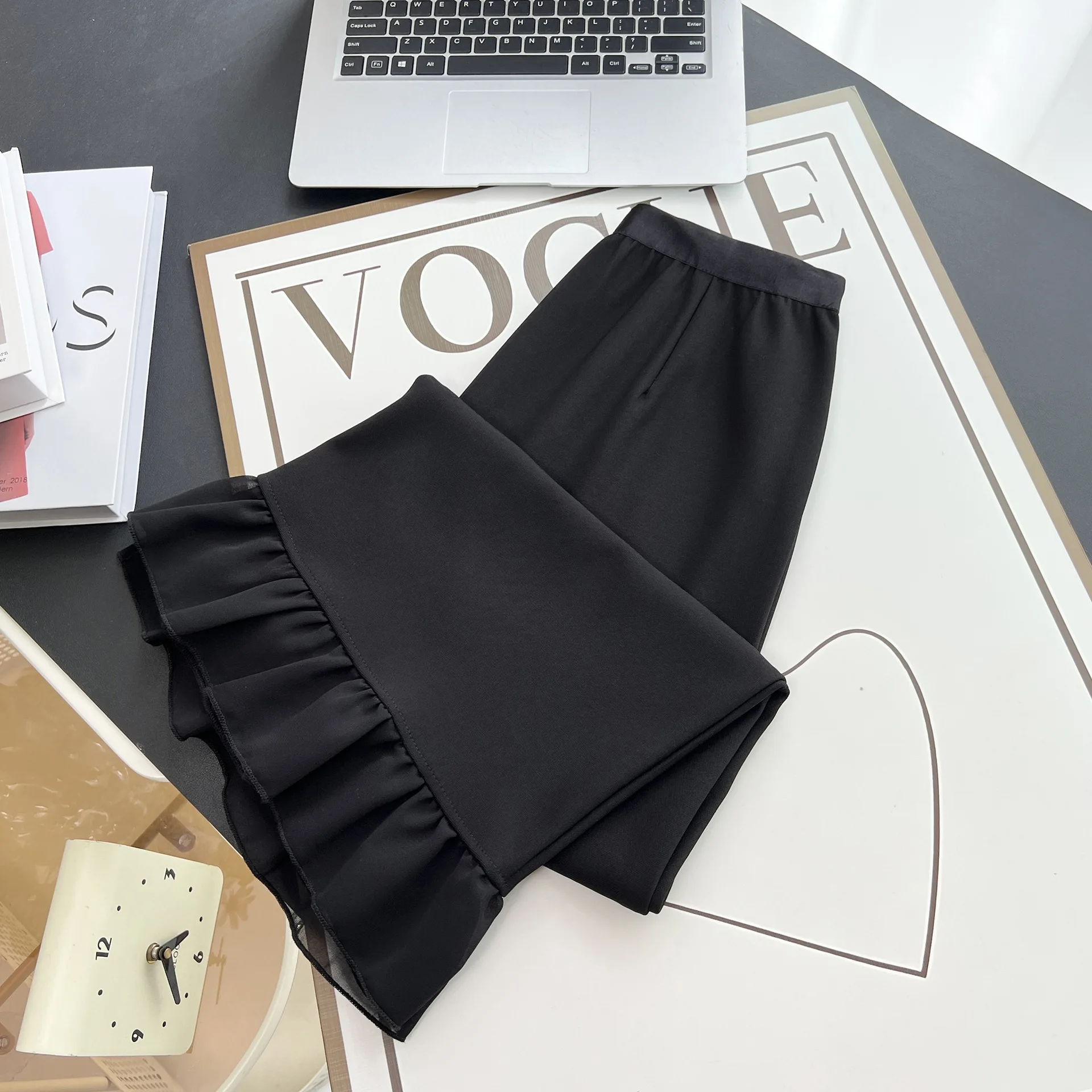 100 キロ夏の新しいハイウエストスカートエレガントなパッチワークプラスサイズの女性のフィッシュテールスカート 6207