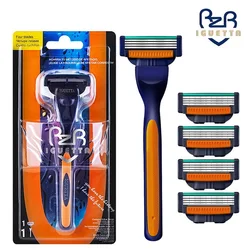 High Quality Men Safety Razor Blades Sharp Durable Stainless Steel Shaver Replacement Heads Compatible Mach 3