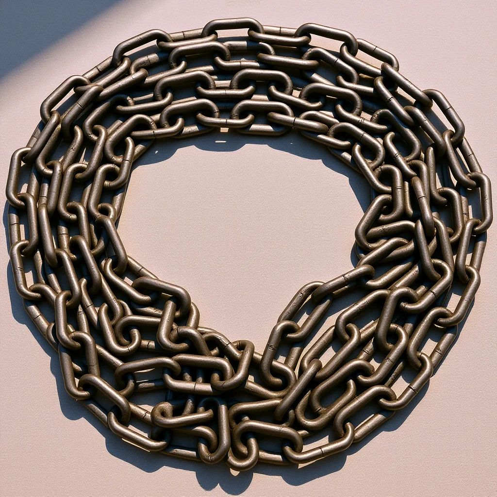 

Plastic Chain Barrier Coil 3 Meter Durable Safety Link Chain for Crowd Control Parking Traffic Guidance Warning Security