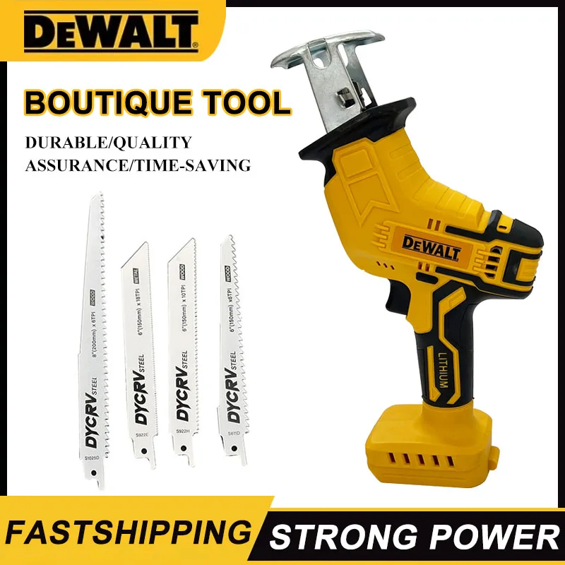 

Аккумуляторная сабельная пила Dewalt 20В, 2800 об/мин, бесщеточная, многофункциональная, для резки металла, дерева и труб, электроинструмент