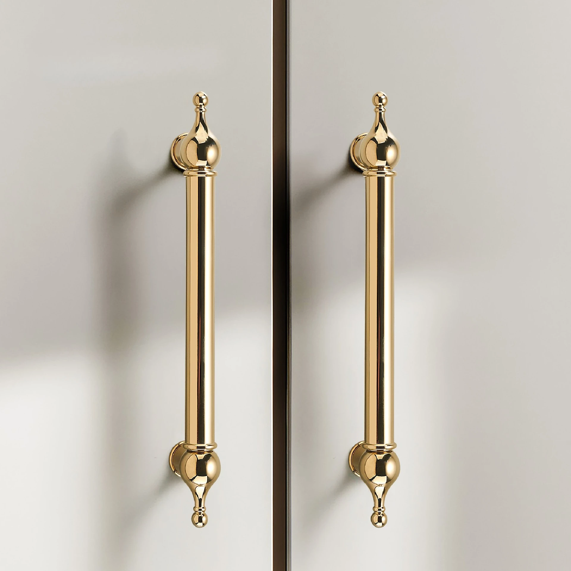 Shiny Gold Silver Brass Furniture Handles Kitchen Cabinet Pull Bar Wardrobe Bar Handle Antique Bronze Drawer Pulls