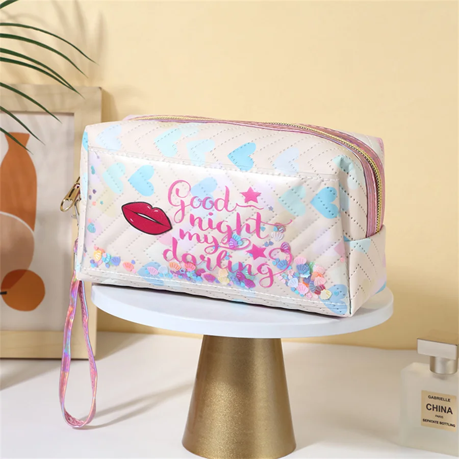 

Cute PU Leather Travel Cosmetic Lipstick Brush Portable Storage Bag Women Girls Makeup Handbags Organizer Pencil Case Pouch Bag