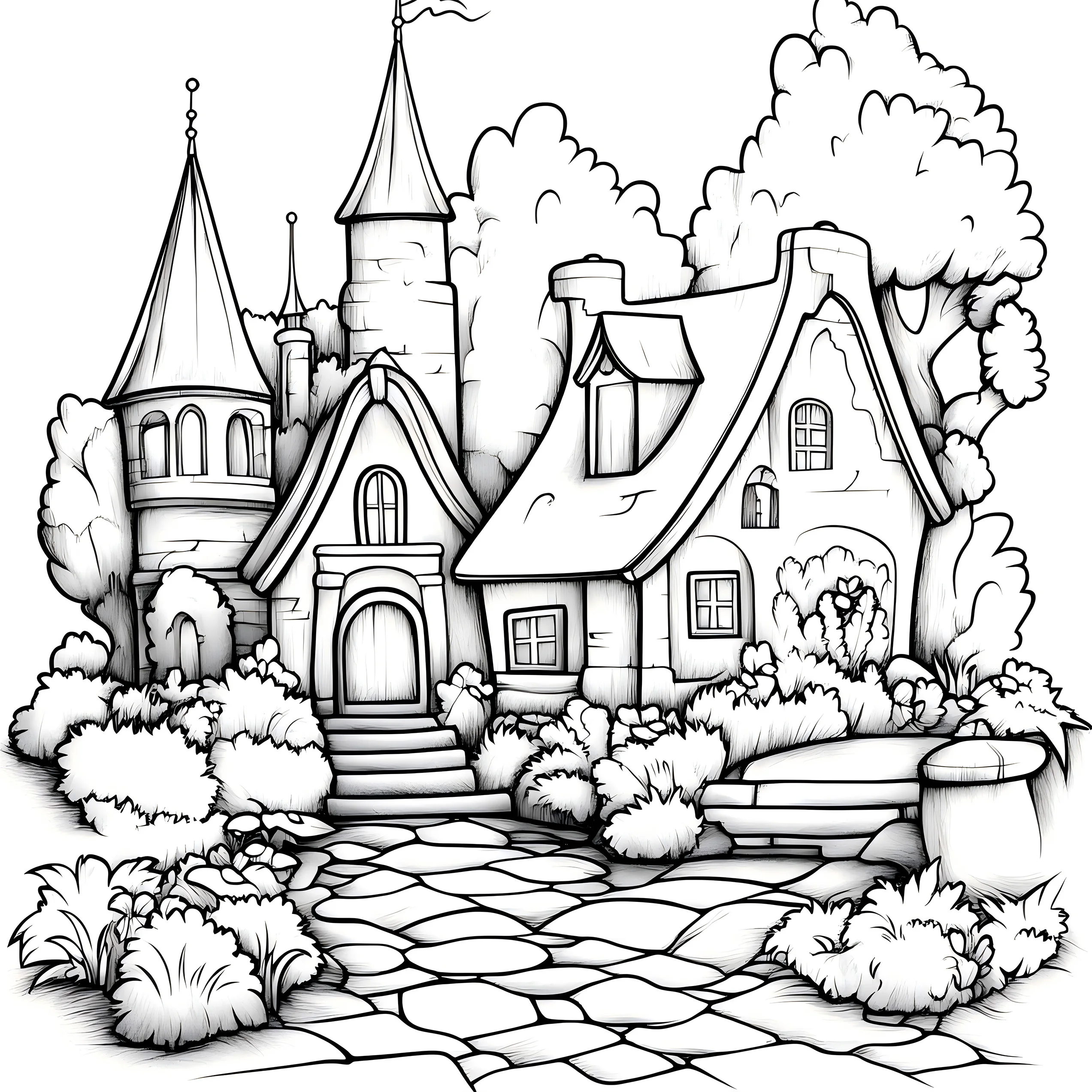 ENCHANTED FOREST Adult Coloring Book, Realistic Scenic Landscape Patterns, Stress Relief Relaxation Creative Drawing Art Book image 5