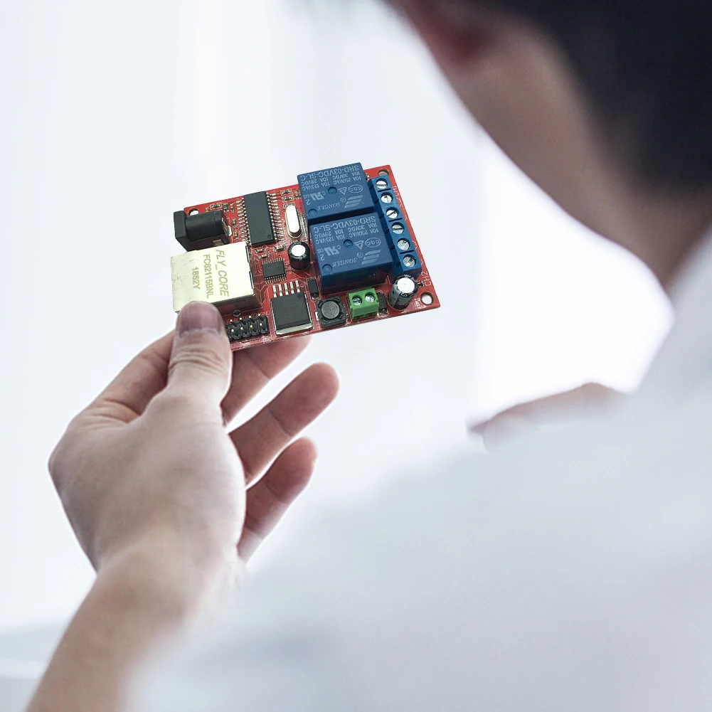 Modulo controller LAN Ethernet TCP/UDP Server WEB Scheda relè modulo controller TCP UDP a 2 vie per APP Android