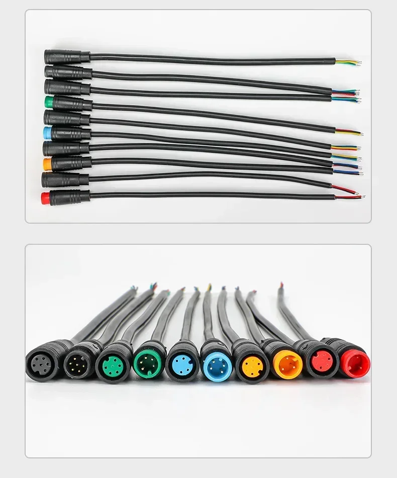 Julet Connector Higo Connector 2/3/4/5/6Pin Cable Waterproof Connector For Ebike Bafang Display Pin Optional Cable 20cm Wire