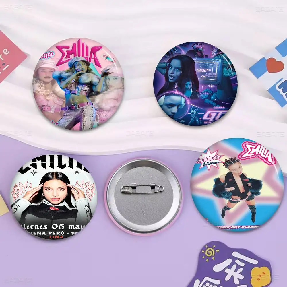 

Emilia Mernes Singer Badges Creative Tinplate Soft Button Pins Animal Icon Brooch Lapel Backpack Badge Accessories Pin