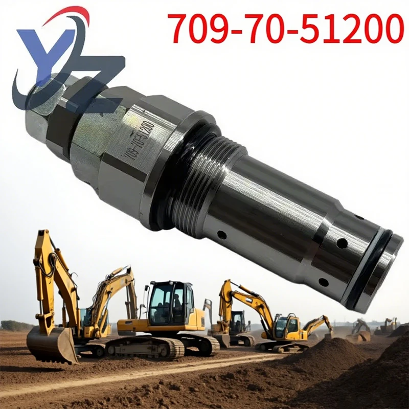 

709-70-51200 Excavator Overflow Valve PC200-3 PC120-5 Main Relief Valve for Komatsu 7097051200