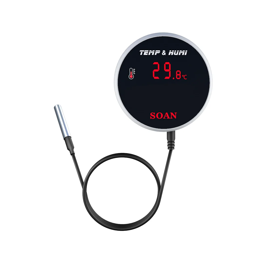 SZMYQ Tuya Zigbee Probe & Rechargeable Battery Buzzer Alarm& App Alerts Smart Home Temperature Monitor for Freezer Incubator