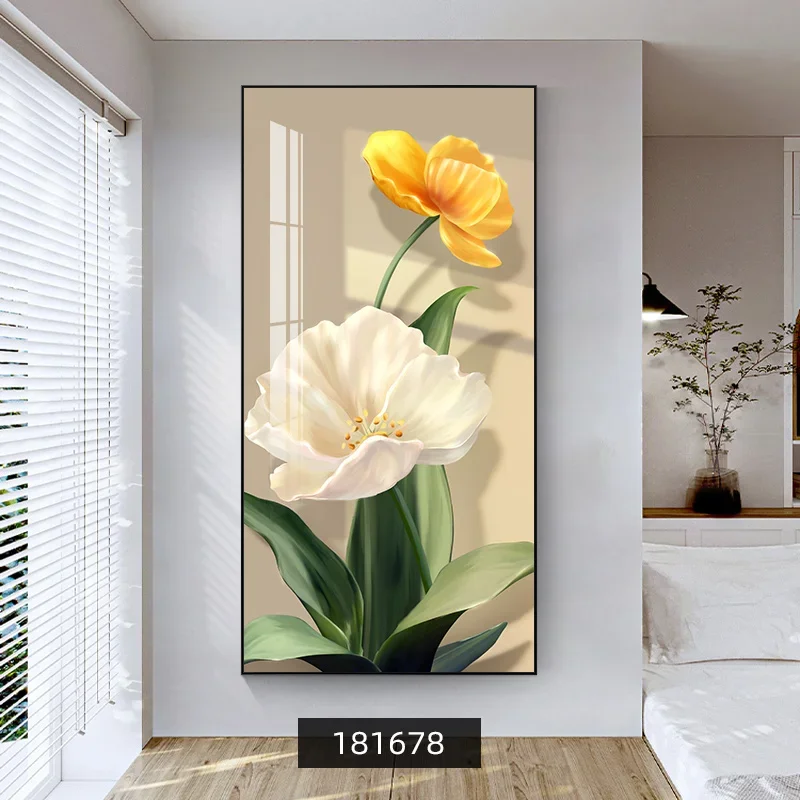 Nordic Vintage Wall Art Chic White Yellow Flower Sunflower HD Canvas Print Poster Home Living Room Bedroom Decoration