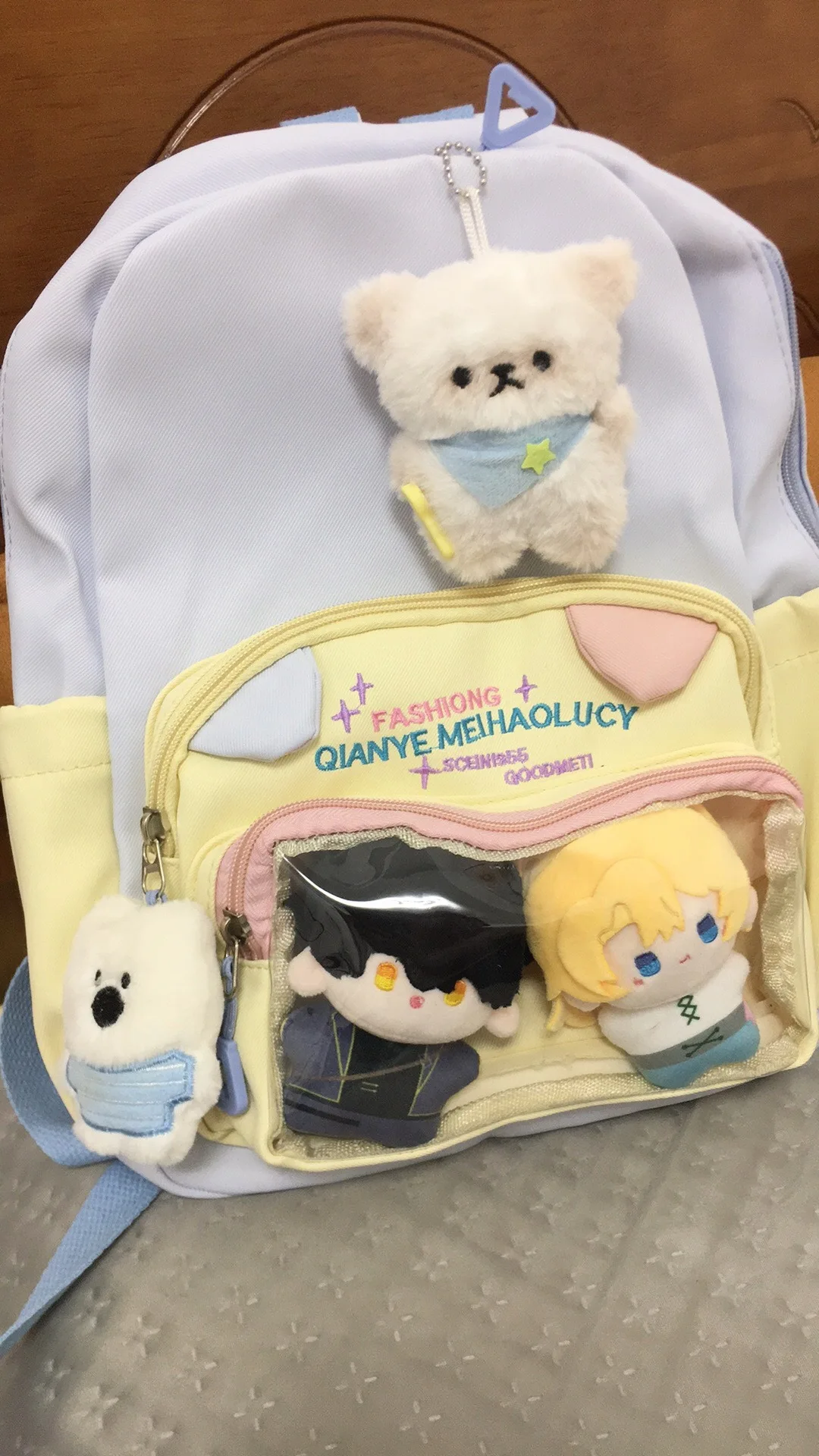 Gefüllte 10 cm Roman The Lop-Eared Butler Lan Bo Puppe Kawaii Plüschtier Kreatives Treffen Geburtstagsgeschenk Niedlicher Rucksackanhänger