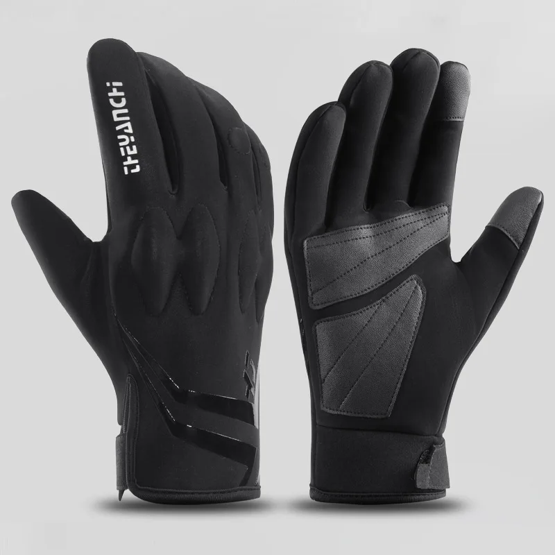 Cycling Gloves Men Anti Slip Waterproof Touch Screen Silicone Shock Resistan Cold Rresistant Warm All Finger Bicycles Gloves