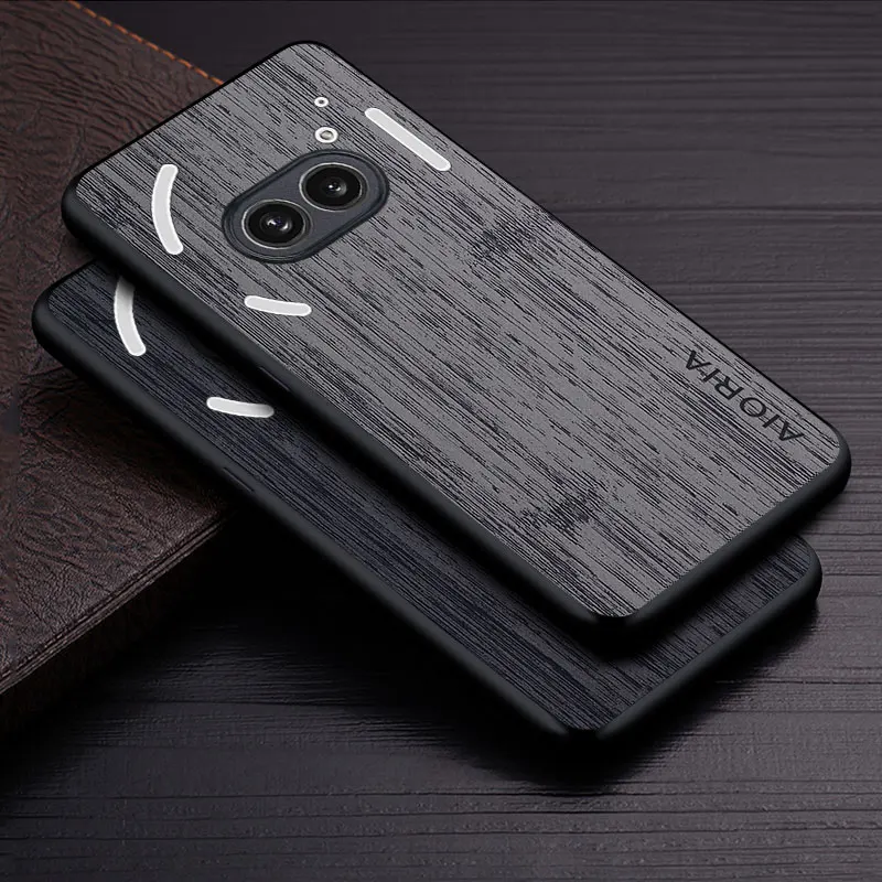 Case for Nothing Phone 2A Nothing Phone2A funda bamboo wood pattern Leather phone cover Luxury coque for nothing phone 2a case