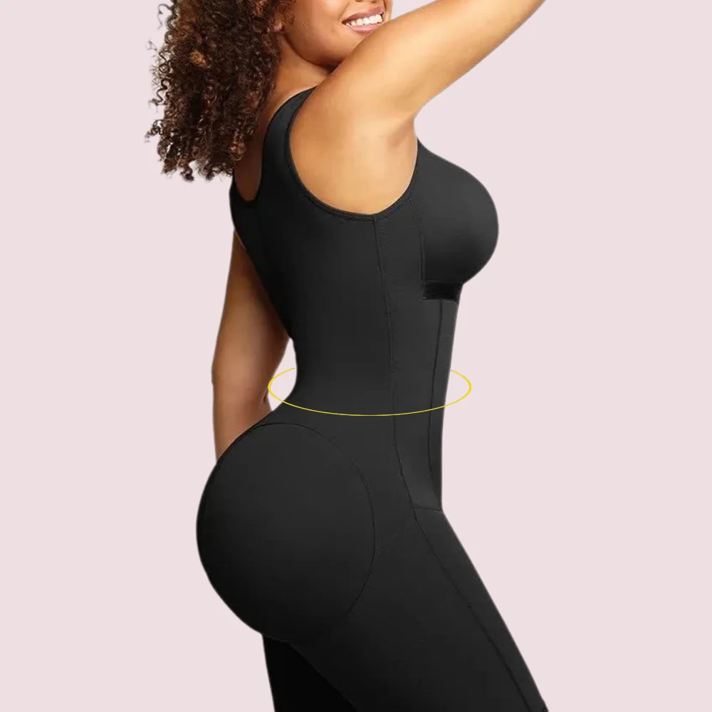 Women Colombianas Thigh Slimmer Full Body Shapewear Seamless Reducing Girdles Wide Shoulder Strap Back Support Hip Enhancer Faja