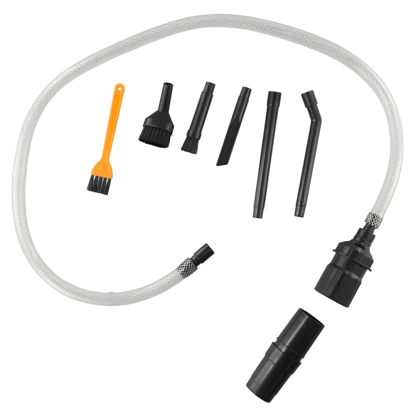 Vacuum Cleaner Attachment Set 9 pcs Includes Crevice Brushes and 35mm Adapter for 1.25 Inch ID Hose Compatibility