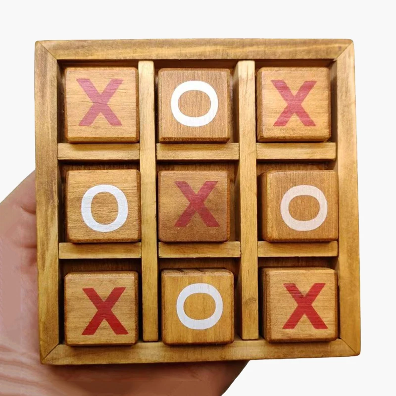 لعبة خشبية من تيك تاك تو، لعبة دعابة الدماغ، اختبار الذكاء، تحدي المنطق، التدريب، هدايا فريدة للأطفال والكبار، متعة عائلية للحفلات #2