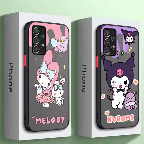 Fashion Cute Melody Kuromis Matte Case For Samsung Galaxy A22 A13 A33 A72 A21s A32 A12 A54 A14 A24 A50s A52 A34 A71 Cover Soft