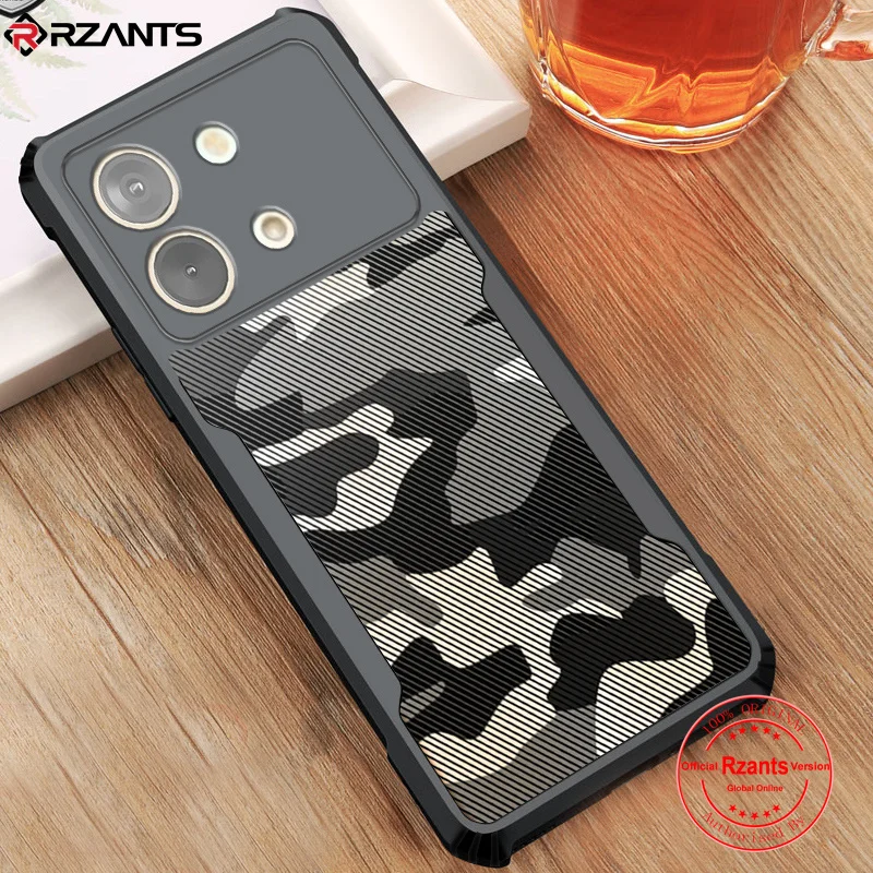 Rzants For Xiaomi POCO X6 Neo Redmi note 13R Pro Case Hard [Camouflage Beetle] Hybrid Shockproof Slim Crystal Clear Cover