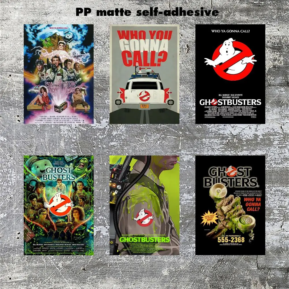 Ghostbusters Movie Retro Poster Frameless poster pp Matte adhesive paper for Living room hallway bedroom