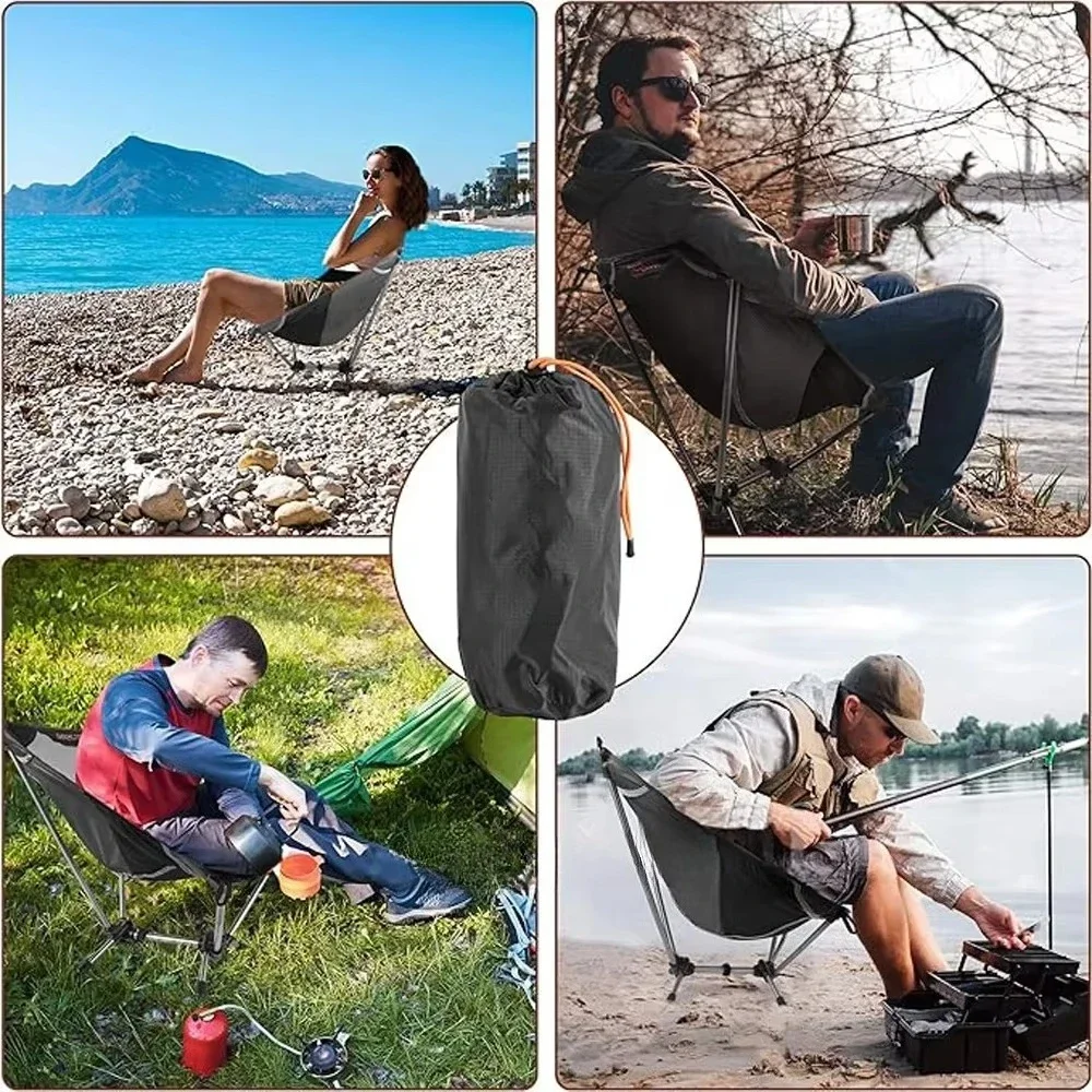 

DF Ultra-light portable folding ground beach chair net seat summer hiking backpack hiking chair