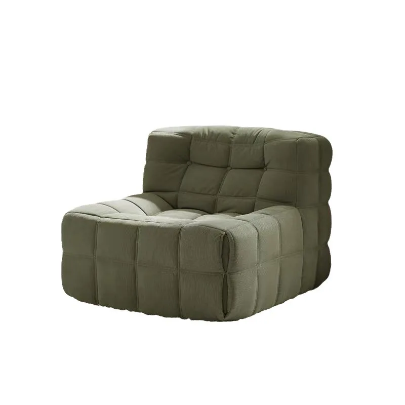 Corduroy lazy sofa waffle fabric single square ins wind chair caterpillar lazy