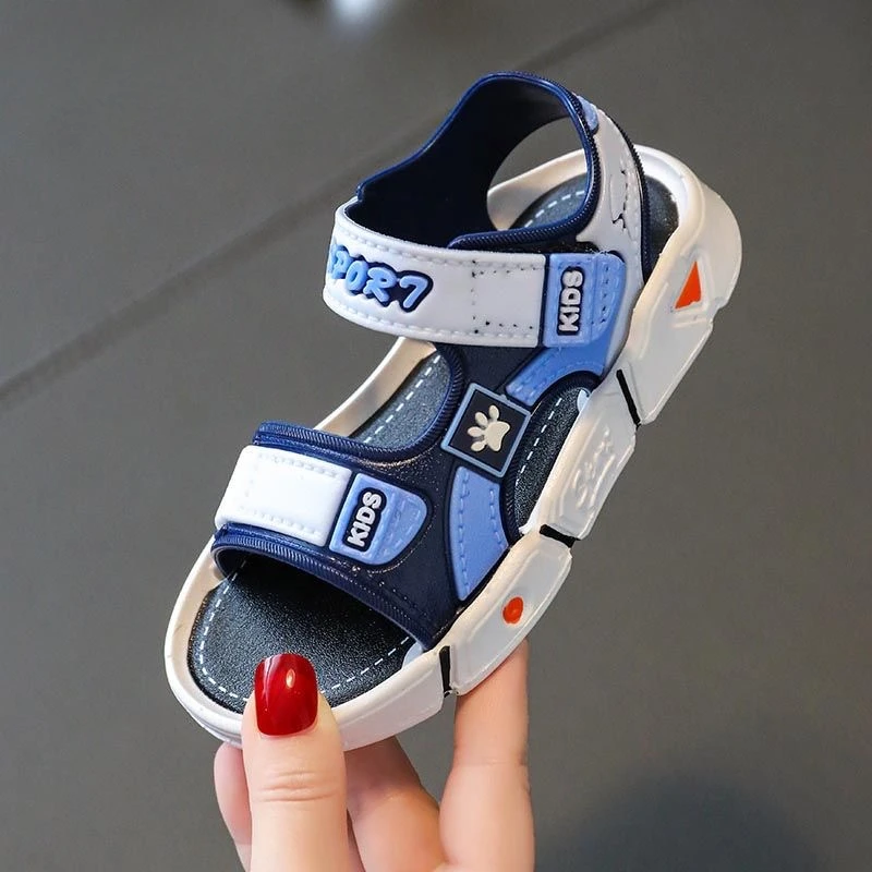 Children\'s Summer Boys Rubber Sandals Baby Shoes Kids Flat Child Beach Shoes Sports Soft Non-slip Casual Toddler Sandals