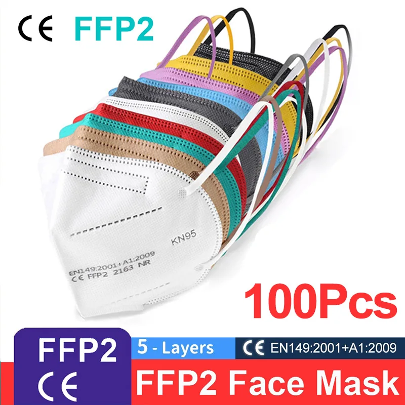 10-100Pcs FFP2 Masks KN95 Mascarillas 5 Layers Filter Homologada Face Masks Protective Mouth Mask CE FFP2MASK Respirator Masque