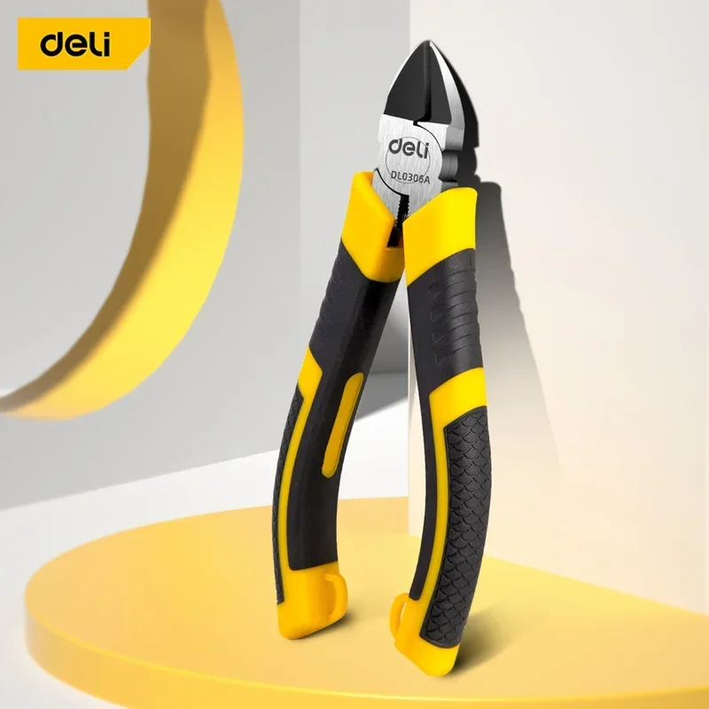 Deli CR-V Plastic Pliers Side Cutter 5/6 Inch Jewelry Cutters Electrical Wire Cutting Snips Electrician Tool Hand Tools