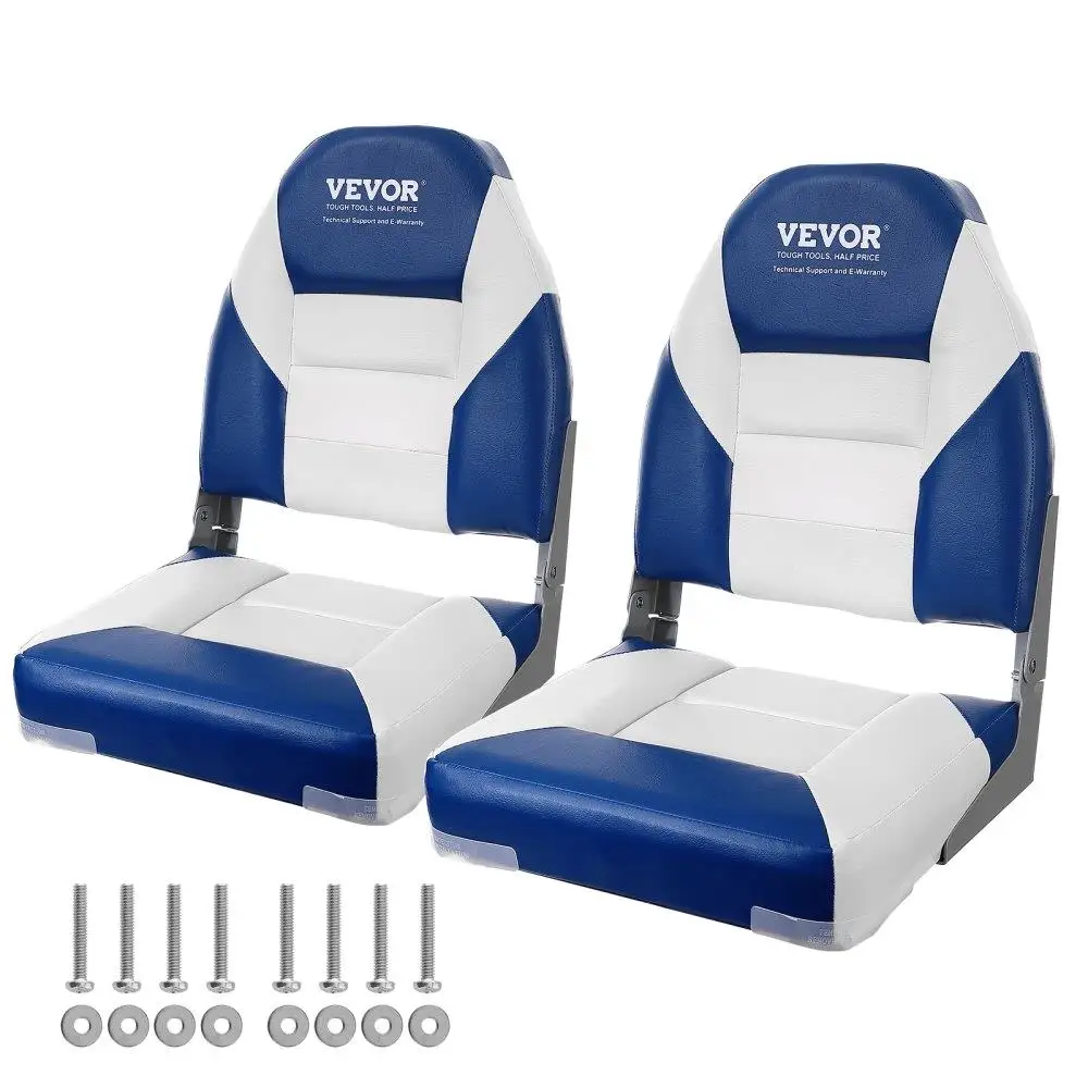 

Boat Seats, 21.85" High Back Boat for SEAT , Folding Boat Chair with Thickened Sponge Padding and Hinge, Fold-Down Boat Captain