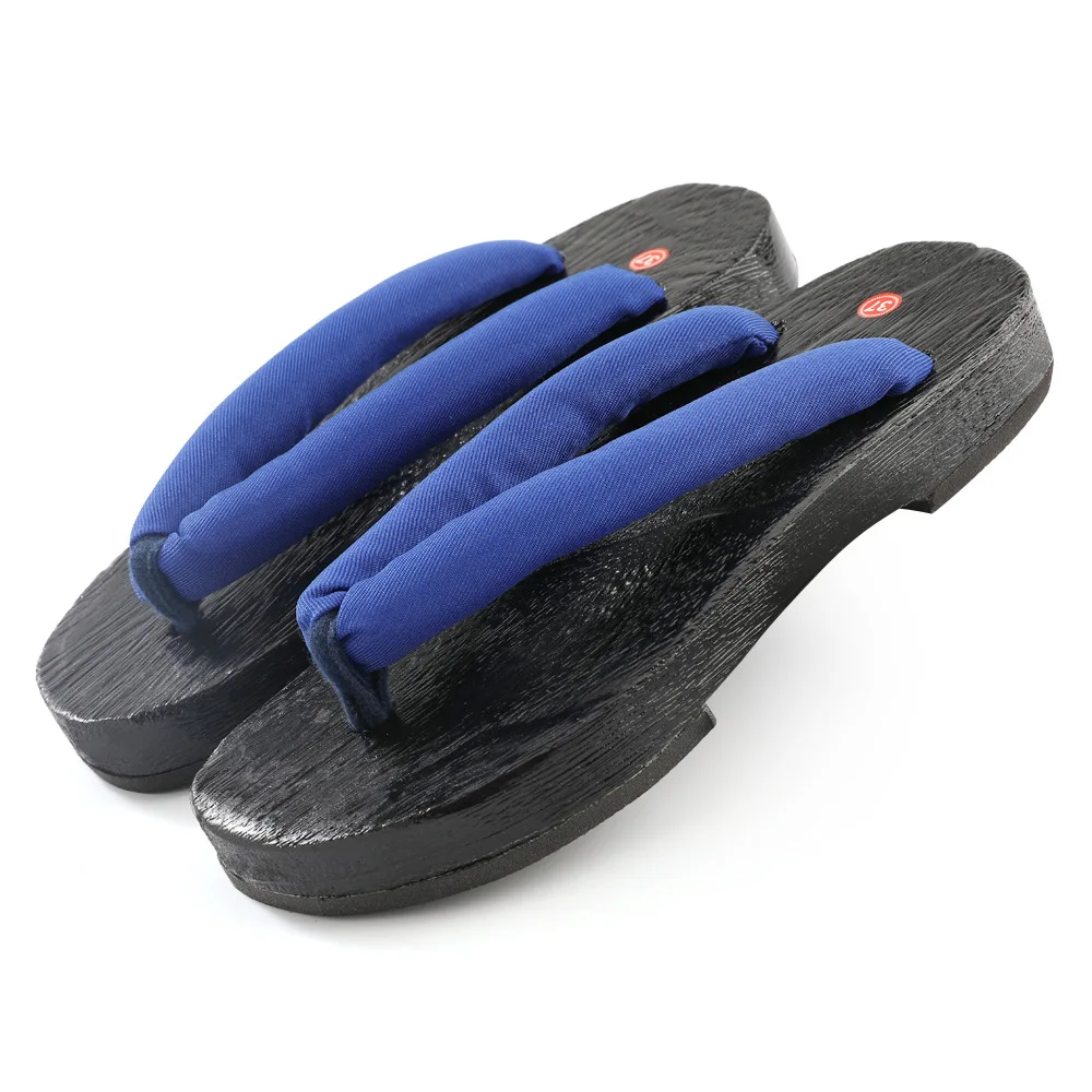 2026 New Summer Women Japanese Style Wooden Clogs Sandals Thick Sole Flip Flops Non-Slip Wear-resistant Home Outdoor Slippers 5