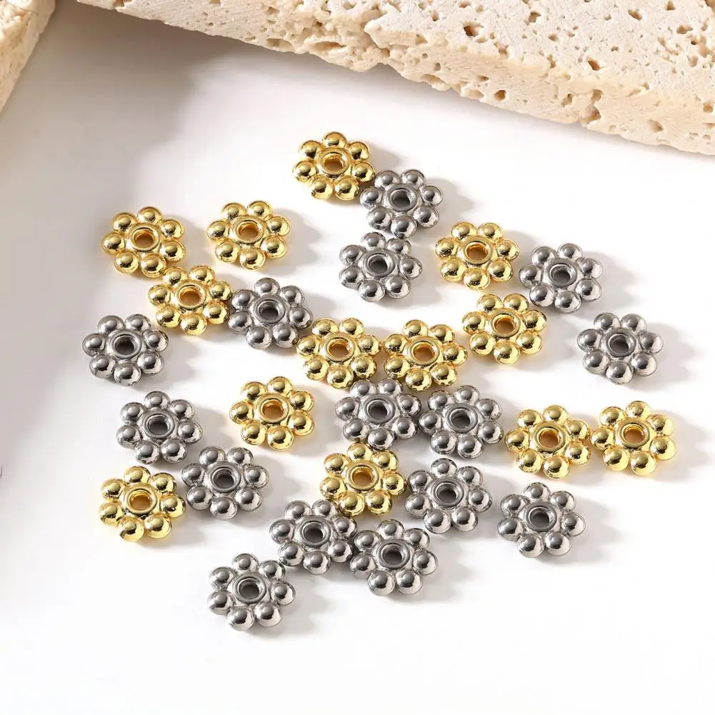 

Тибетские бусины-разделители с цветами в тибетском стиле, металлические бусины-разделители с цветами для браслетов «сделай сам», ожерелья, 200 шт., мини-ремесло для ювелирных изделий