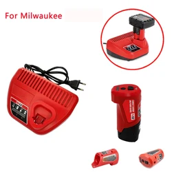 New Li-Ion Battery Charger For Milwaukee N12 Input Output 12V 10.8V 48-59-2401 48-11-2402 Power Tools US EU Plug AC220-240V