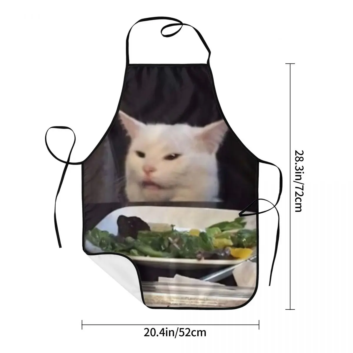 Unisex Woman Yelling At A Cat Meme Bib Apron Adult Women Men Chef Tablier Cuisine for Cooking Kitchen Gardening