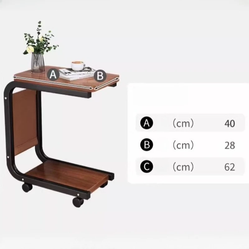 Nordic Sofa Side Table Vintage Coffee Storage Double-layer End Table Mesa Lateral Modern Wohnzimmertisch Home Furniture