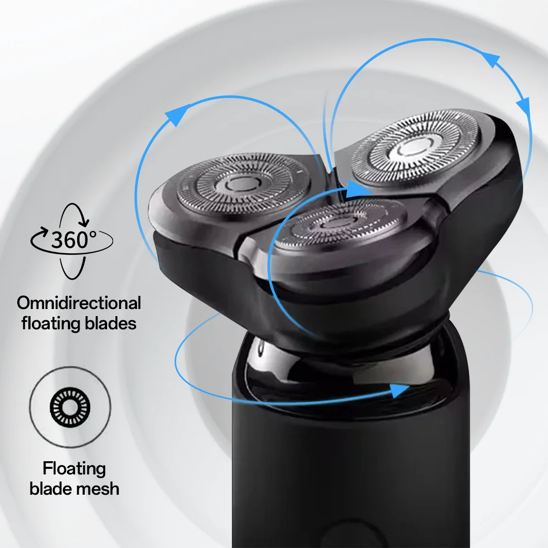 XIAOMI MIJIA S500 Alat Cukur Elektrik Clipper Triple Blade Trimmer Untuk Pria Cukur Basah Kering Dapat Dicuci Mesin Pemotong Rambut Jenggot Razor