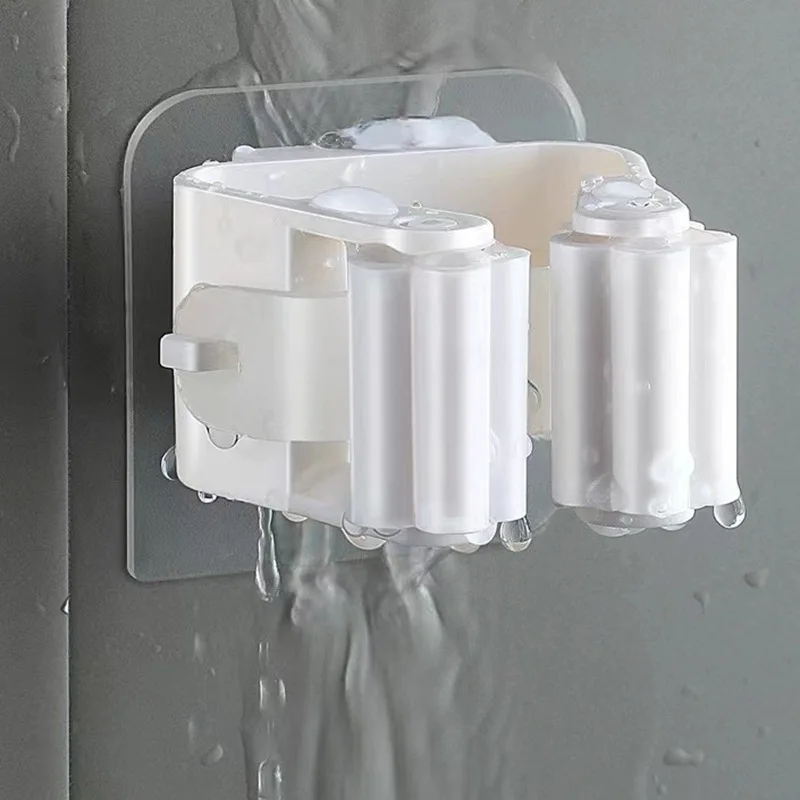 No Punching and No Marking Mop Clip Wall Hanging Mop Broom Hook Fixed Mop Rack Storage Viscose Mop Wall Hanging Clip - view 4