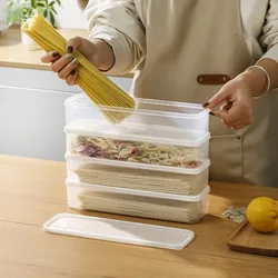 Noodle Storage Box Kitchen Dry Food Spaghetti Container Home Cereal Preservation Storage Box with Cover Refrigerator Storage Box