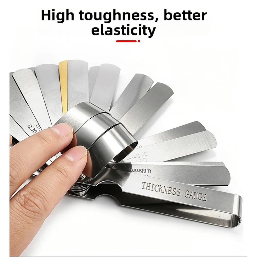 For Engine Tuning Bent Feeler Gauge Stainless Steel Gauge Dual Unit Feeler Gauge Set Long Lasting Performance Dual Unit Marking
