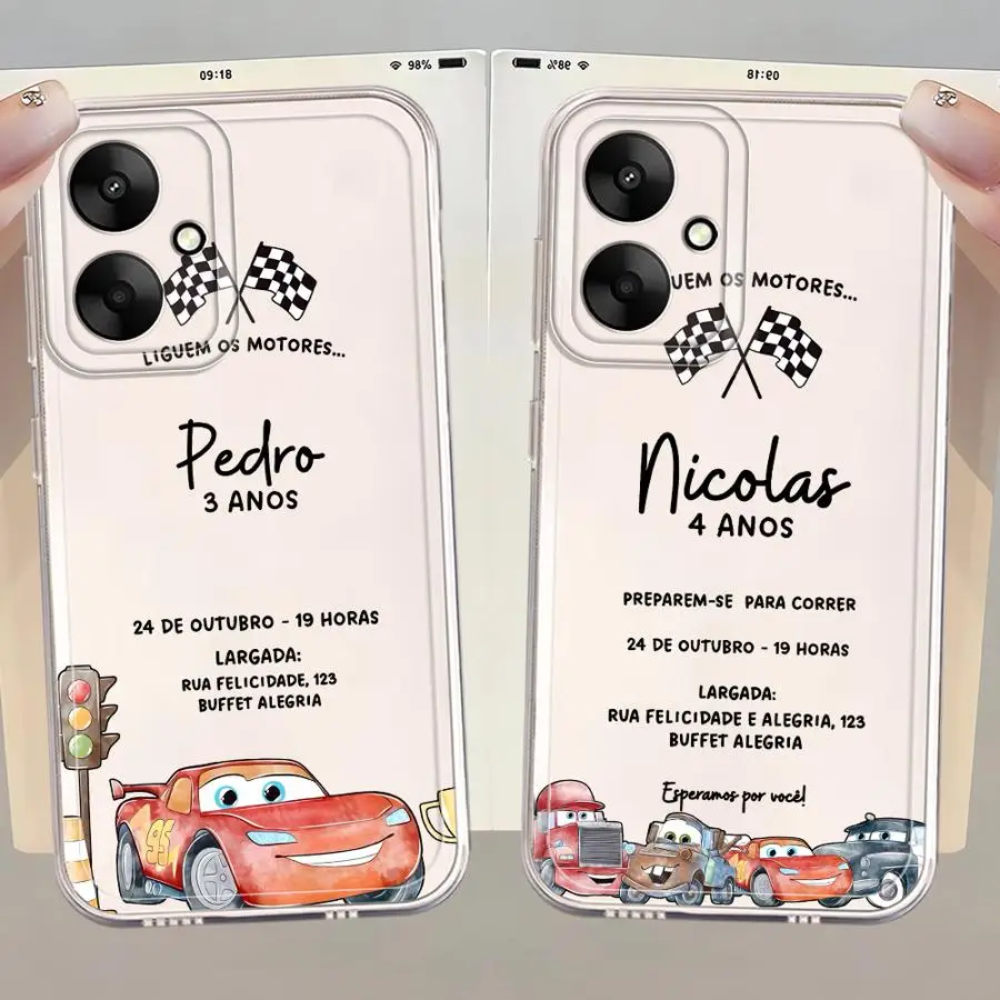 Funda para Xiaomi Poco X3 NFC X3 Pro Funda transparente Disney Lightning McQueen Cars