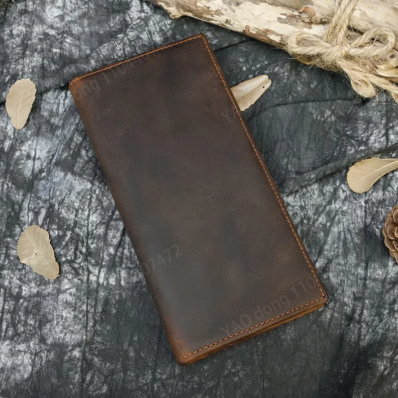 Yao Dong, bolso largo con cremallera de alta calidad, cartera para hombre y mujer, cartera para Iphone de 6 pulgadas, cartera larga de cuero de diseñador Vintage para hombres y mujeres