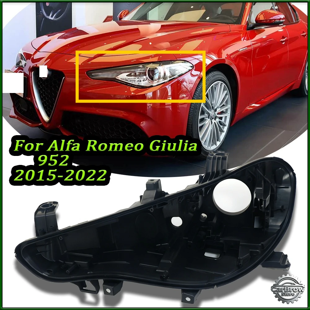 Headlamp House Car Rear Base Front Auto Headlight Back House For Alfa Romeo Giulia （ 952 ）2015-2022 Headlight Base