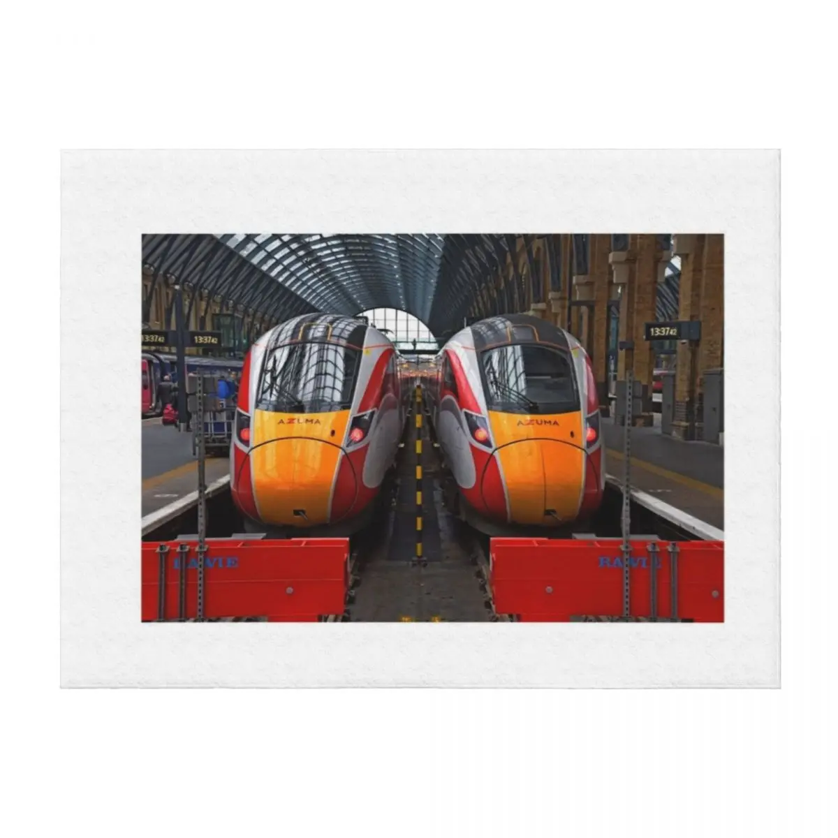 

LNER Azuma trains at Kings Cross Throw Blanket Polar Flannel Fabric Summer Beddings blankets ands Blankets