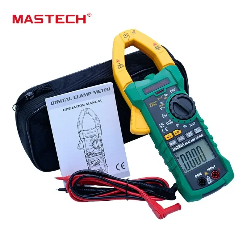 MASTECH MS2015A Digital Clamp Meter Multimeter Professional AC 1000A Current Voltage Tester T-RMS Capacitor Frequency NCV Meter