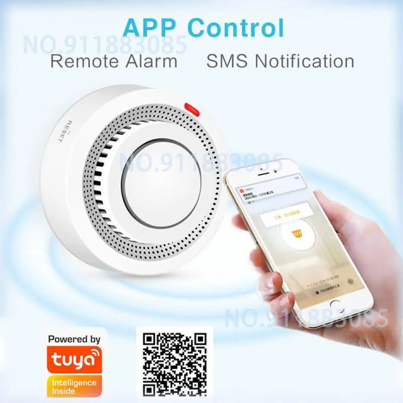 Tuya Zigbee-Smart Smoke Detector, Controle Remoto, Alarme de Incêndio, Home Security, Smoke Sensor, Smart Life APP, Trabalhar com Zigbee Gateway