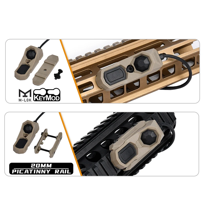 

Тактический фонарь с переключателем SF Plug Switch для M300 M600 M340 M640 Scout Light, PEQ-15, DBAL-A2, NGAL, CQBL-1, лазерный прицел для страйкбола и охоты