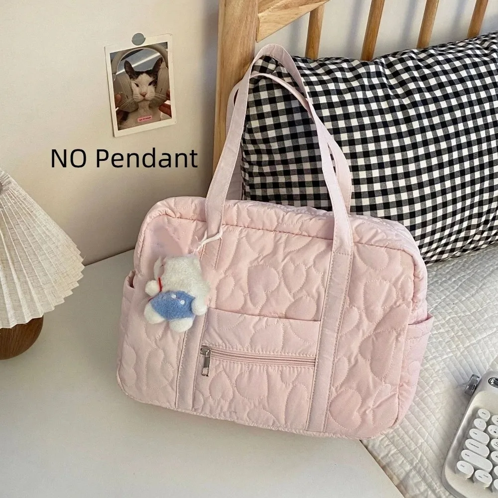 

Fashionable Underarm Bag Travel Luggage Bag Heart Korean Style Mommy Bag Tote Bag Large Capacity Travel Storage Bag Women