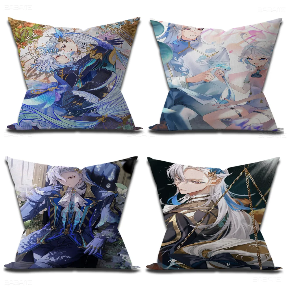 

Genshin Impact Neuvillette Personalized Picture Text Home Decorative Pillows Household Gifts 45x45cm