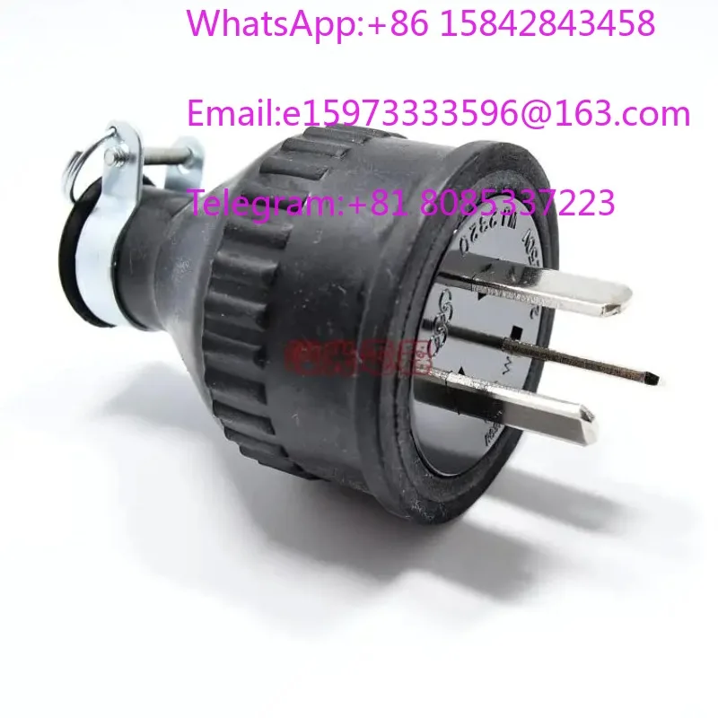 AU Standard Three Flat Pin Industrial Plug WJ-2320 20A 250V Rubber Bakelite Assembled Wiring sory