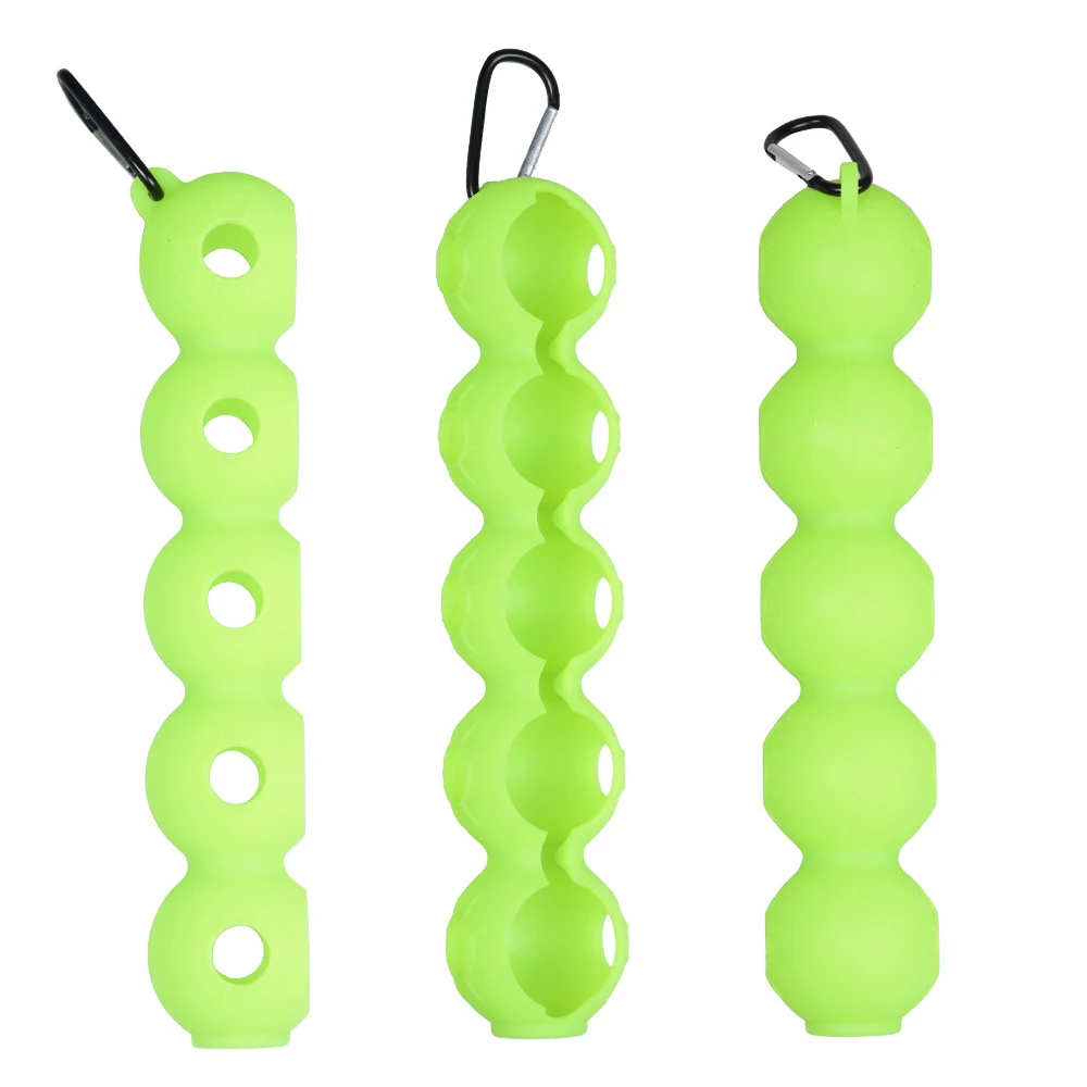 Juste de protection portable pour balle de golf, étui en silicone en poudre pour 5 balles, sac de transport pour sports d'entraînement